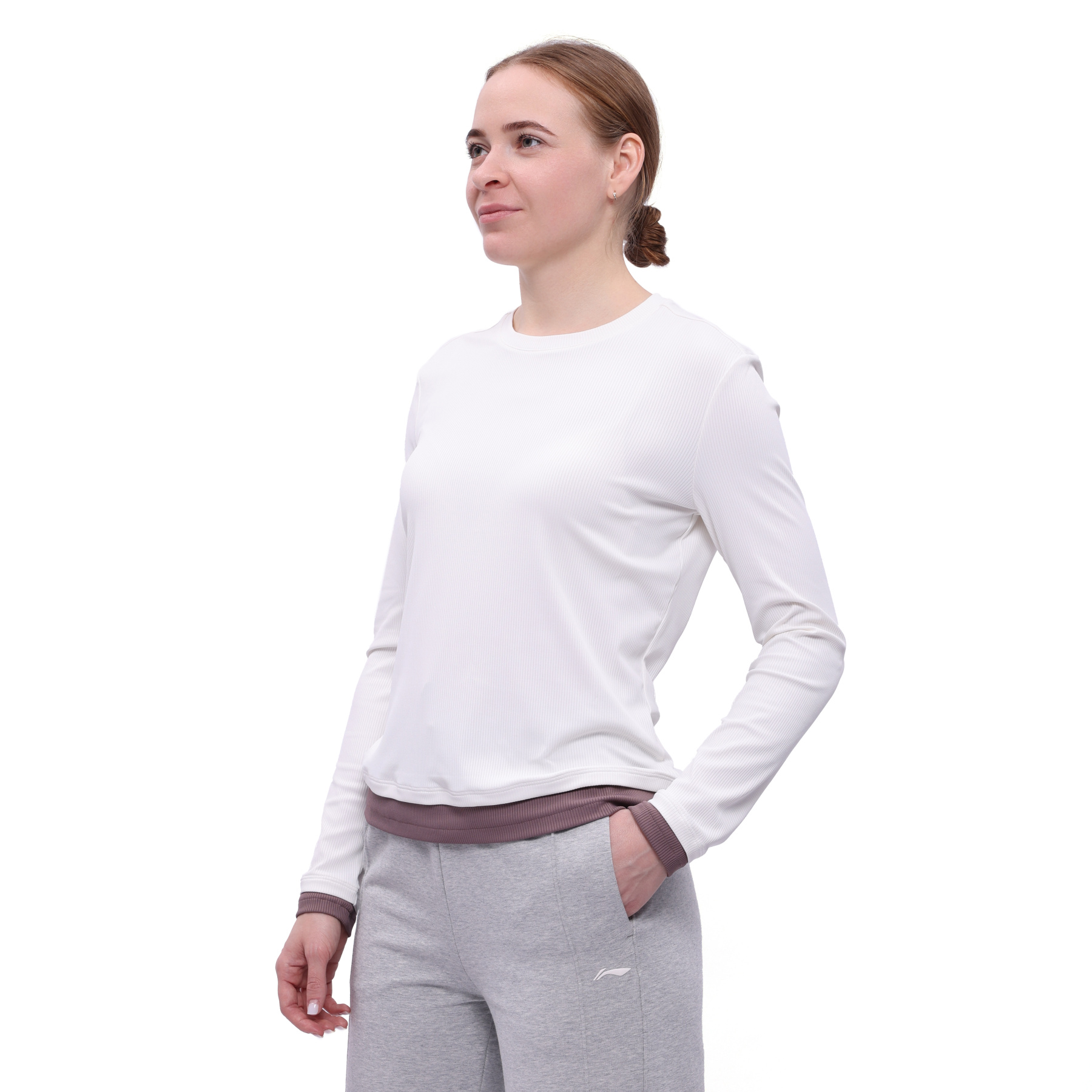 ATLW068-4 Лонгслив Workout белый